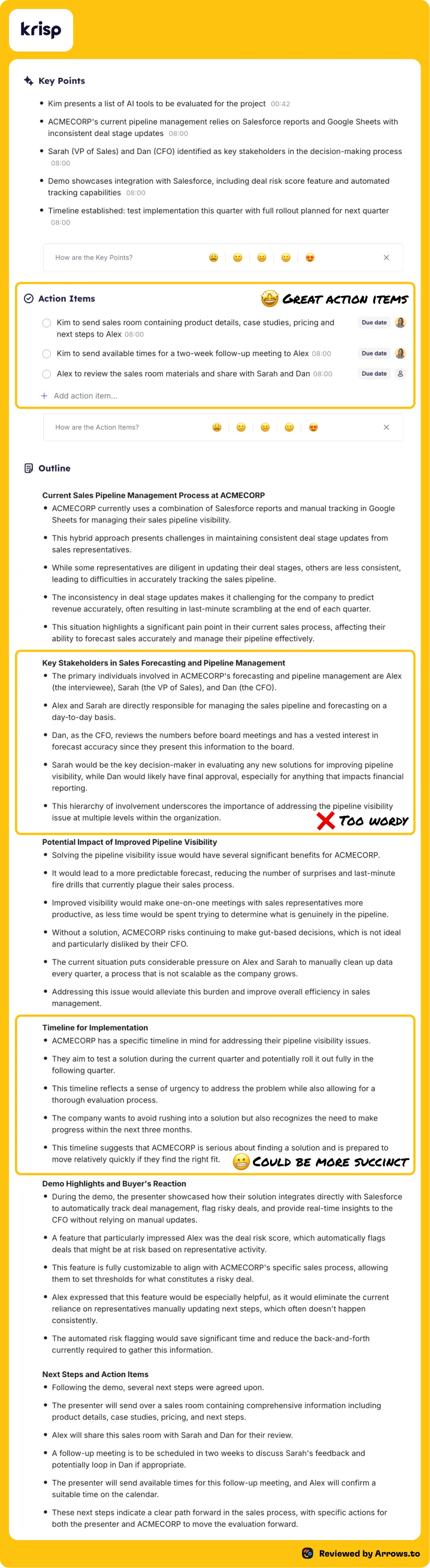 Full notes from Krisp