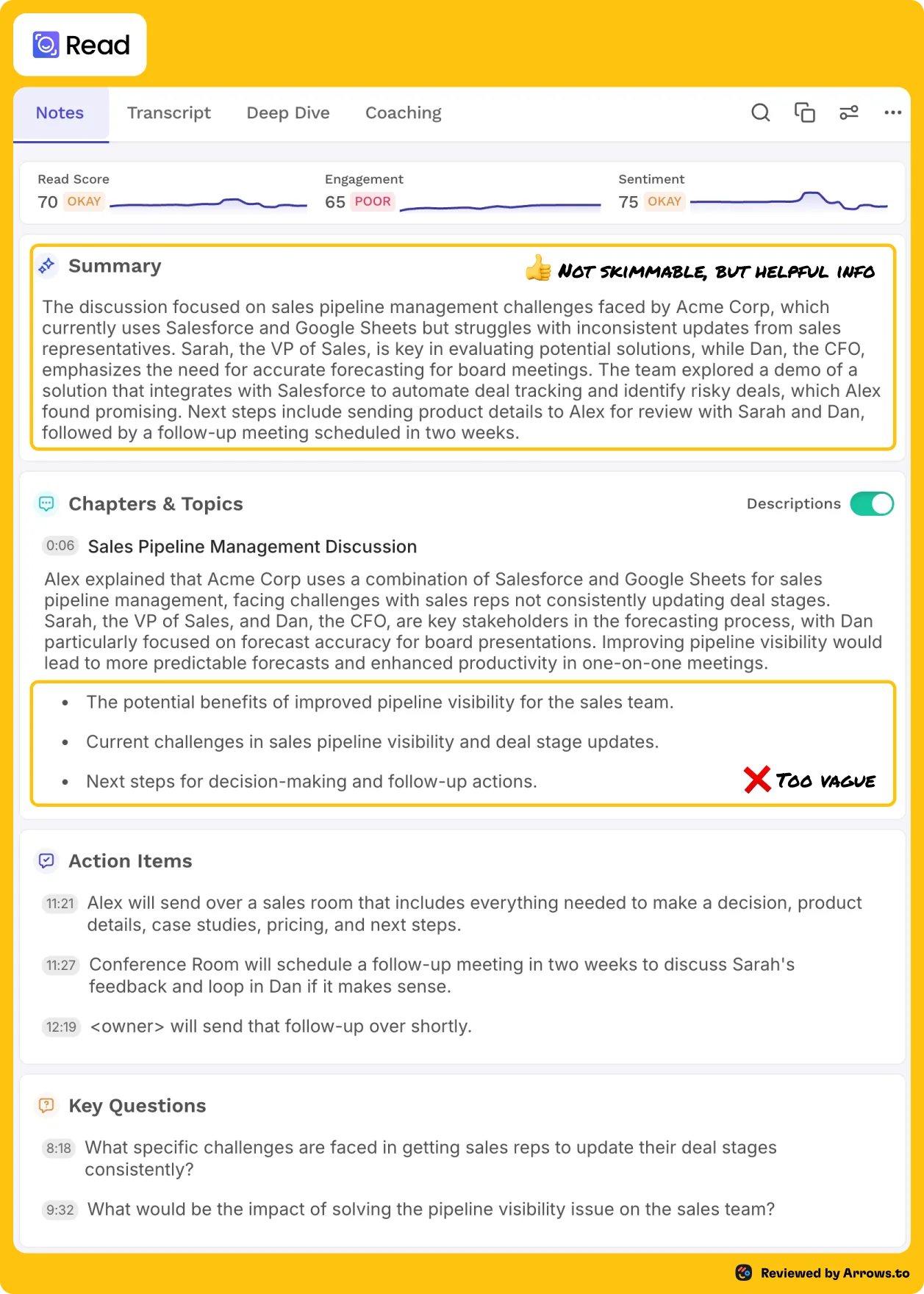 Full notes from Read.ai