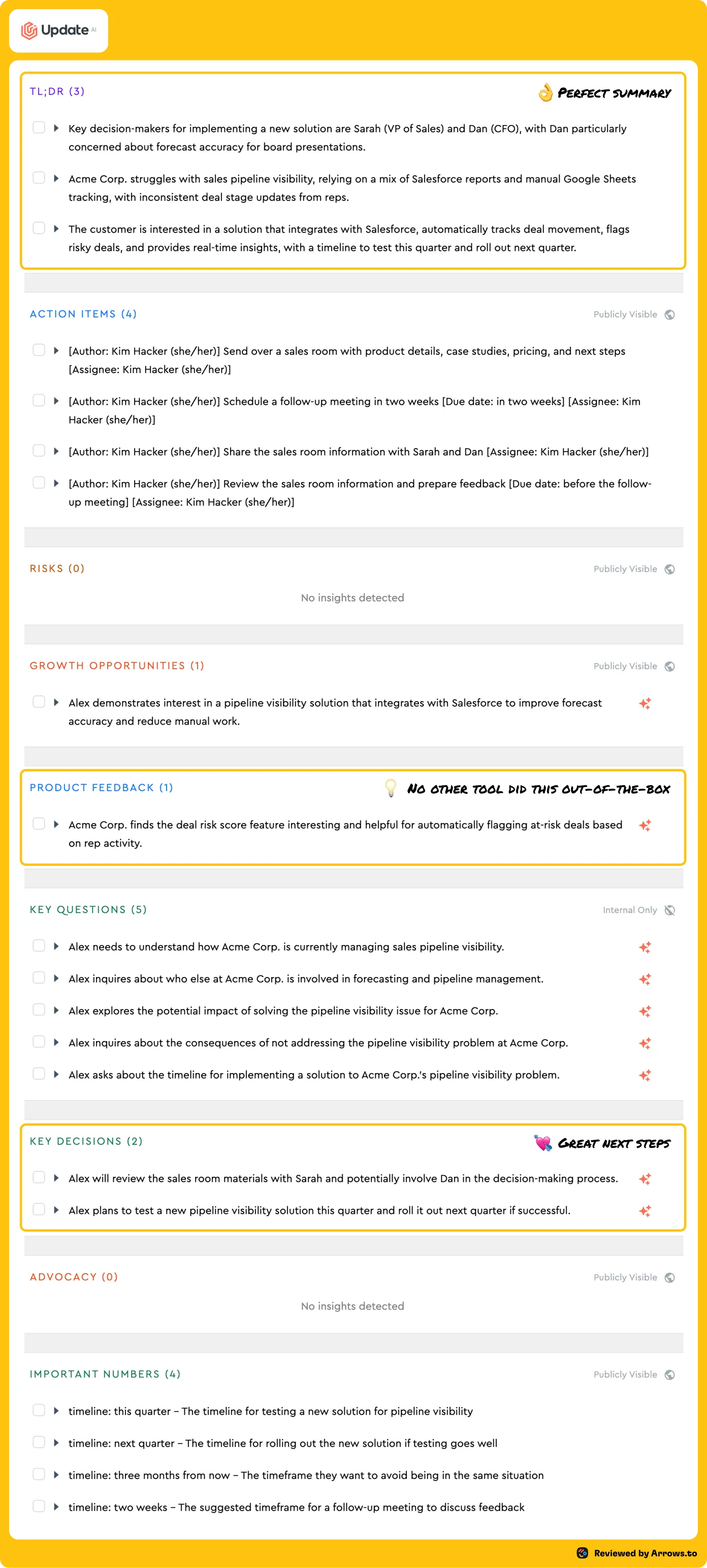 Full notes from Update.ai
