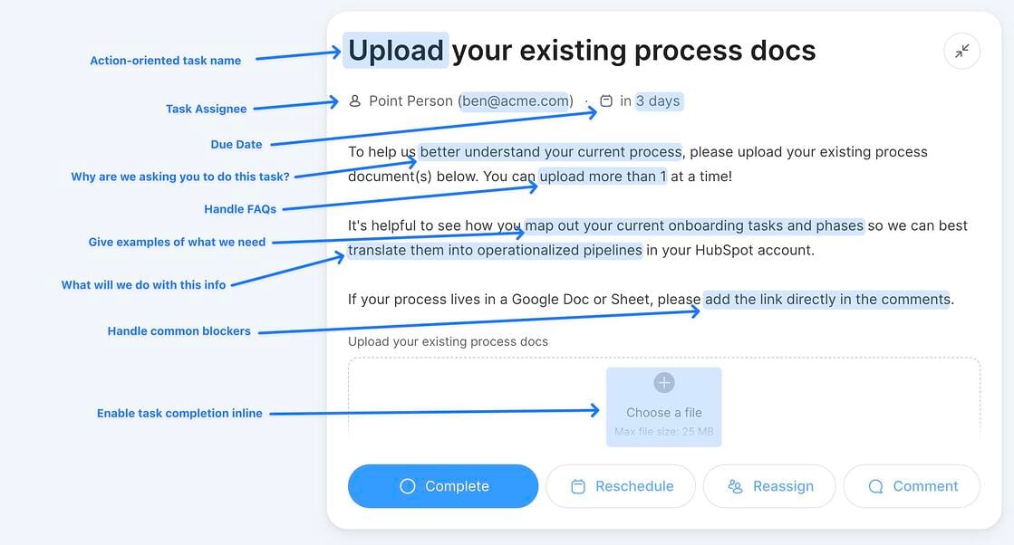 Optimizing onboarding tasks