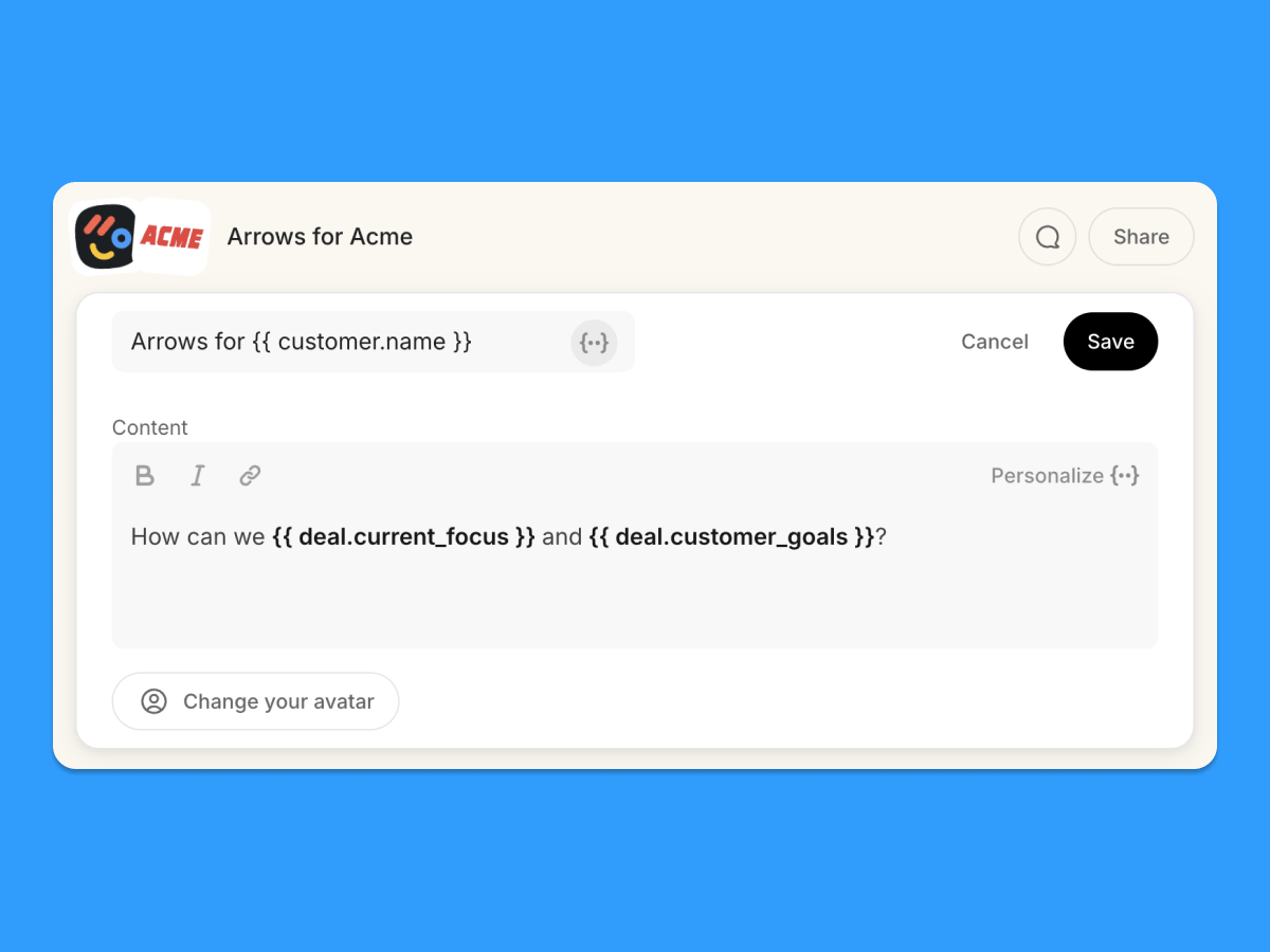 how to set up arrows sales rooms