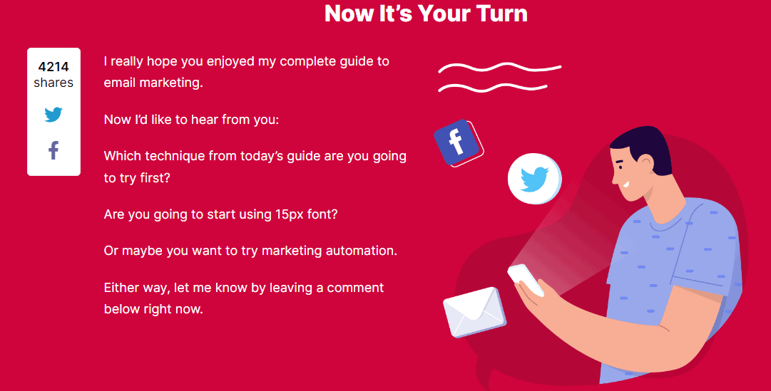 Backlinko’s CTA for the complete guide to email marketing.
