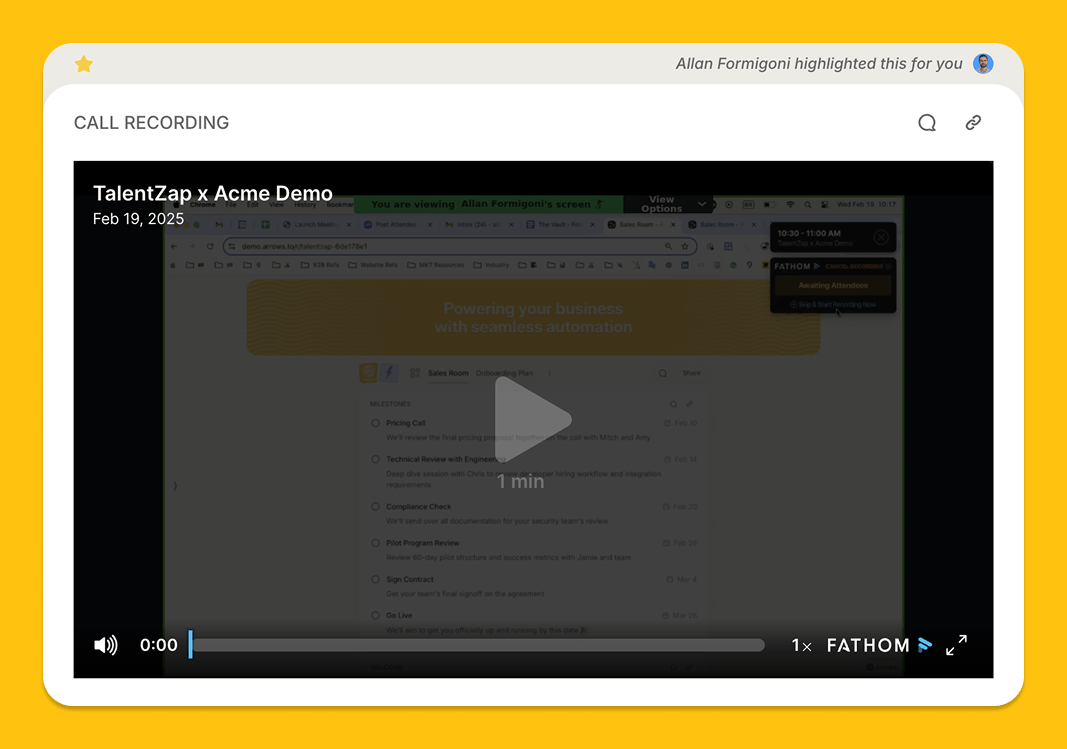 sales room video and call recording block
